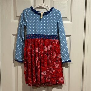 Matilda Jane Sky Blue and Scarlet Floral Dress